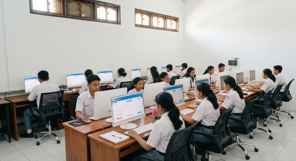 Suasana Ujian CBT Siswa